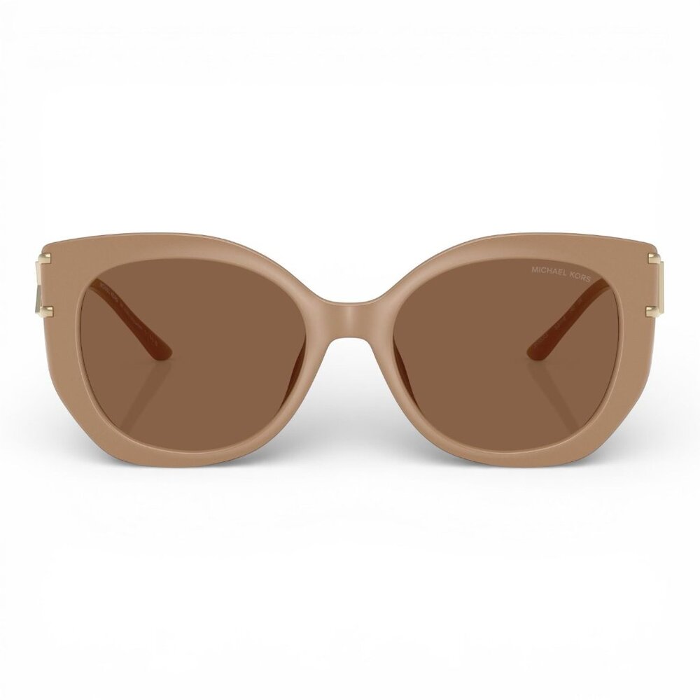 Michael Kors Alicante Sunglasses MK2236U Camel Frame w/ Brown Solid Lens & Case - Picture 4 of 12